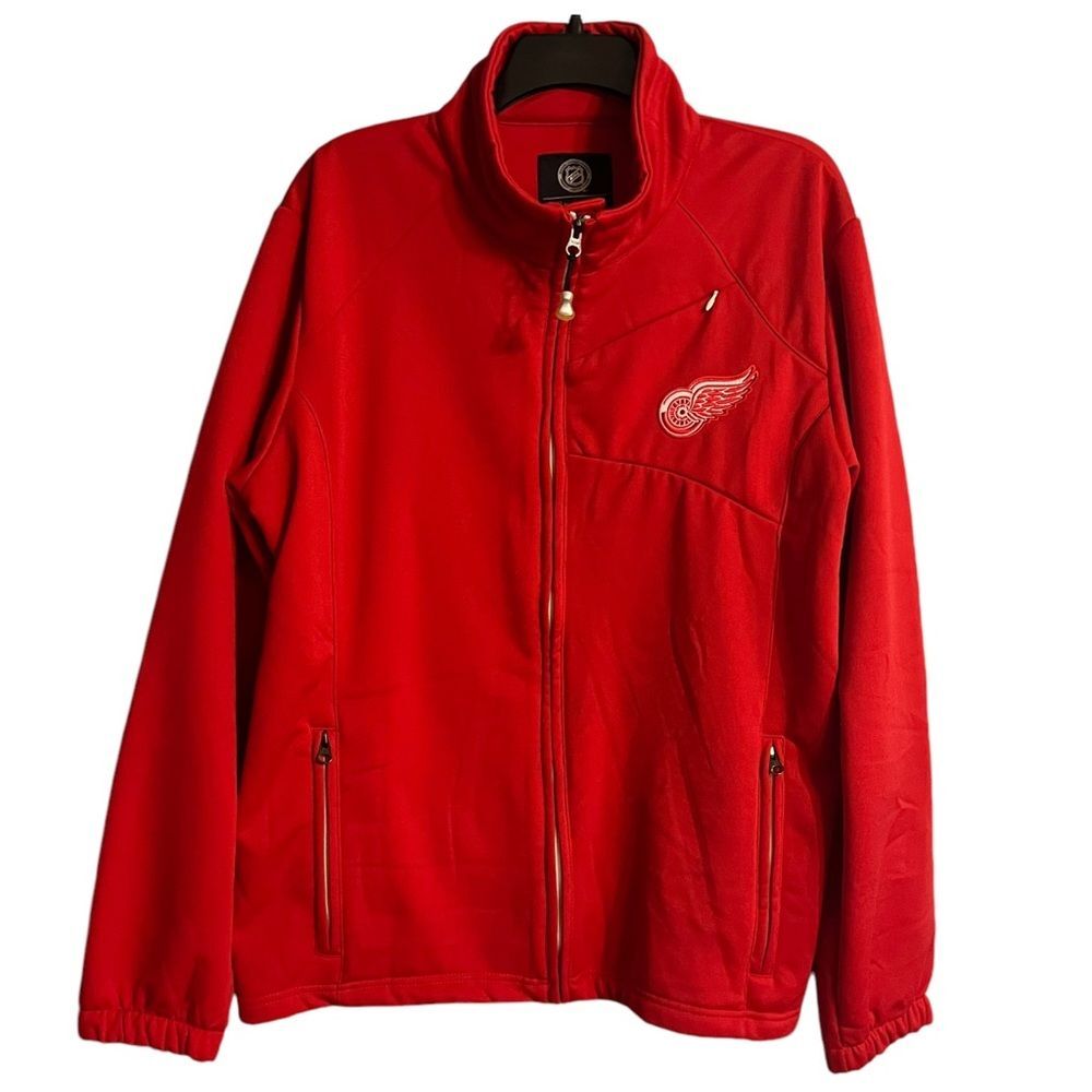 Detroit Red Wings Men's G-Ill Red Ice
Lightweight Sweater Jacket, Full zip Sz M